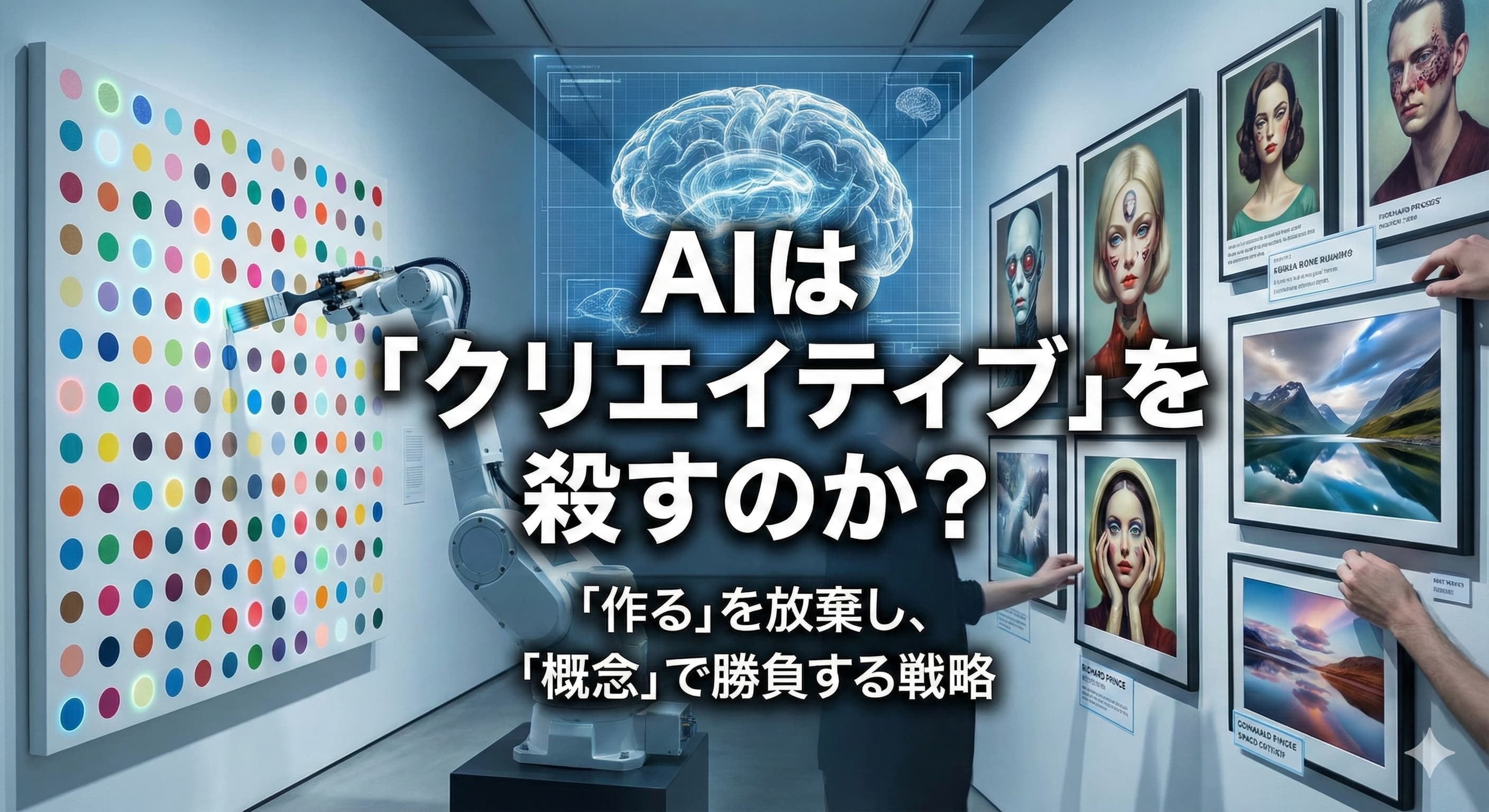 生成AIは「クリエイティブ」を殺すのか？ダミアン・ハーストとリチャード・プリンスに学ぶ「作ることを放棄する」戦略。のサムネイル